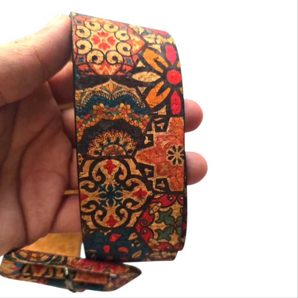 Fashion Vintage‎ Style Belt Faux Leather Cork Material Western Bohemian